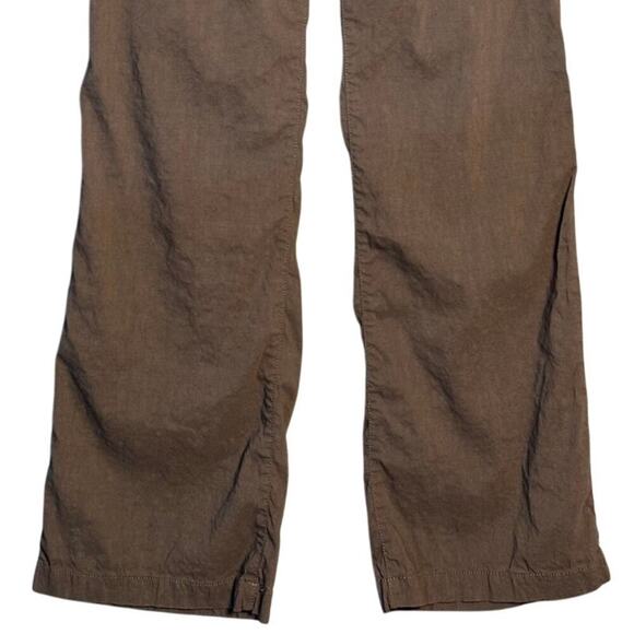 Eileen Fisher Sz 8 Linen Viscose Straight Leg Trouser Stretch Slacks Full Length - Picture 11 of 12